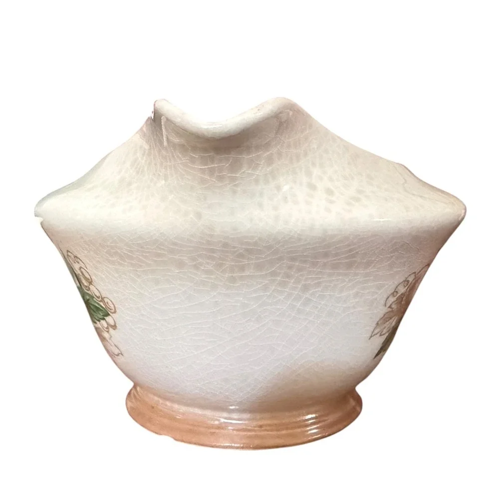 Vintage 1948 Edwin M Knowles Floral Creamer Sugar Bowl Set USA Cottagecore